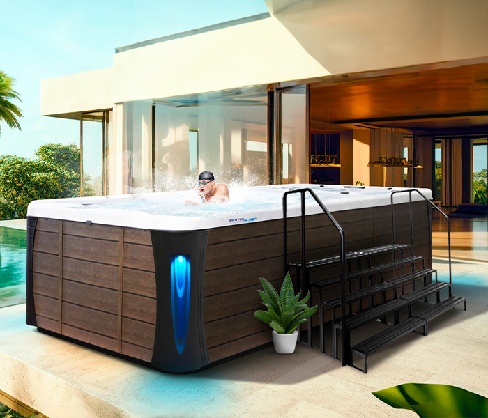 Calspas hot tub being used in a family setting - Suffolk